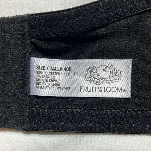 Fruit of the Loom Black Molded Cup Bra - Picture 2 of 4